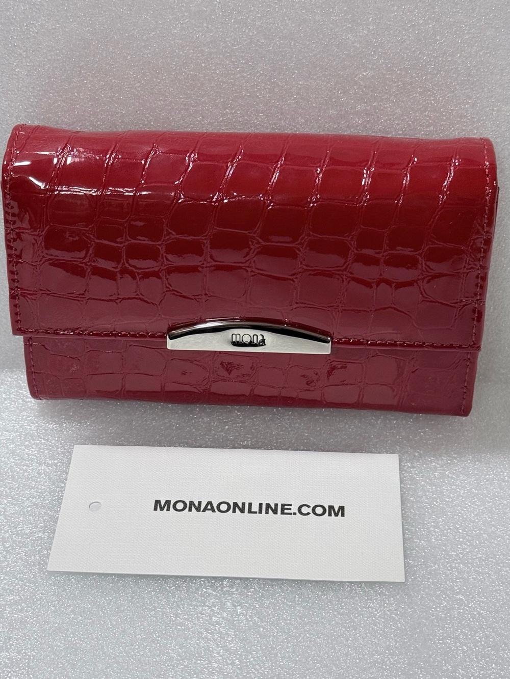 Mona Leather Red Wallet